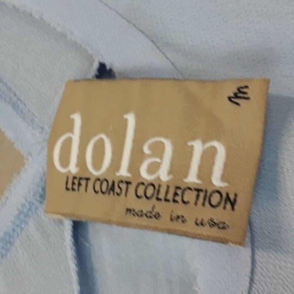 Anthropologie Dolan Womans Top Medium Light Blue Sheer Yoke BOHO Casual - Picture 4 of 10